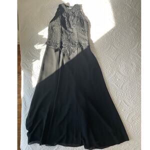 Vintage Karen Miller Formal Gown – Beaded Top, Elegant & Timeless